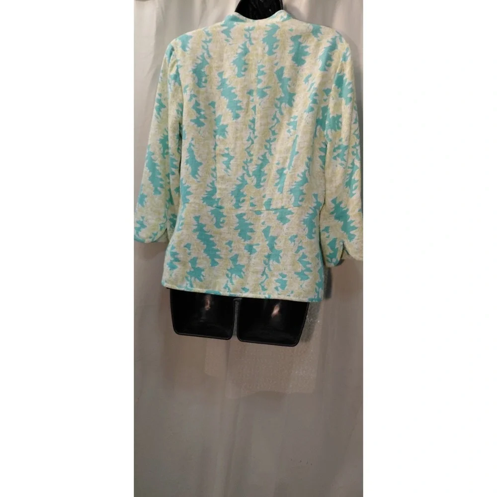 New Womens Summer Boho Flare 3/4 Sleeve Blazer Sz S Preppy